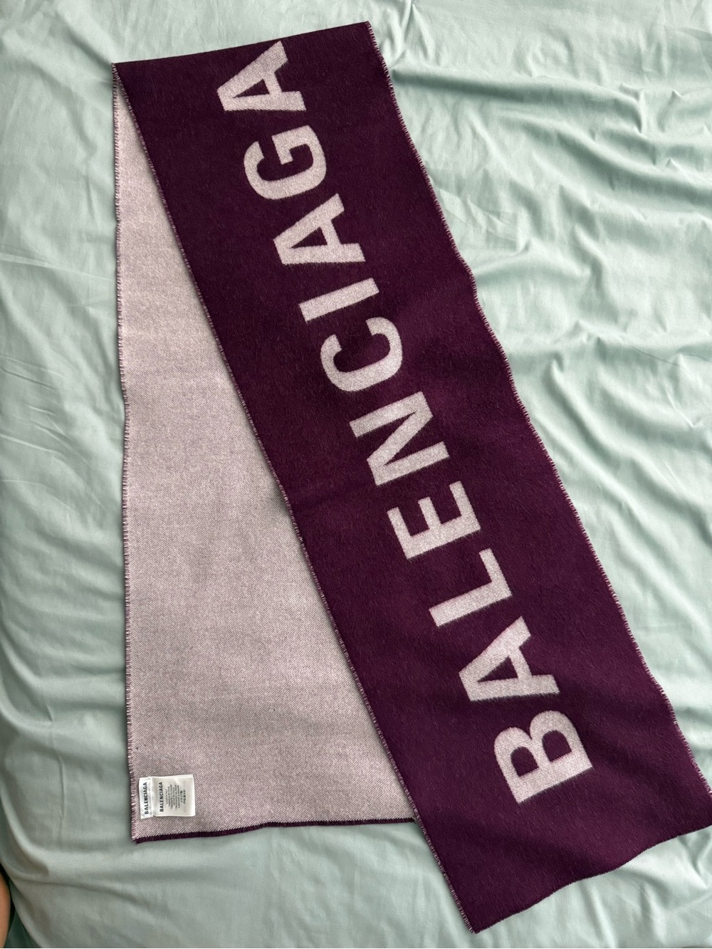 Balenciaga Wool Scarf in Plum